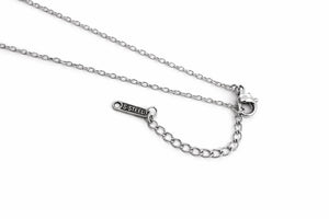 Klassisk kedja i rostfritt stål med 5 cm förlängningskedja och karbinlås